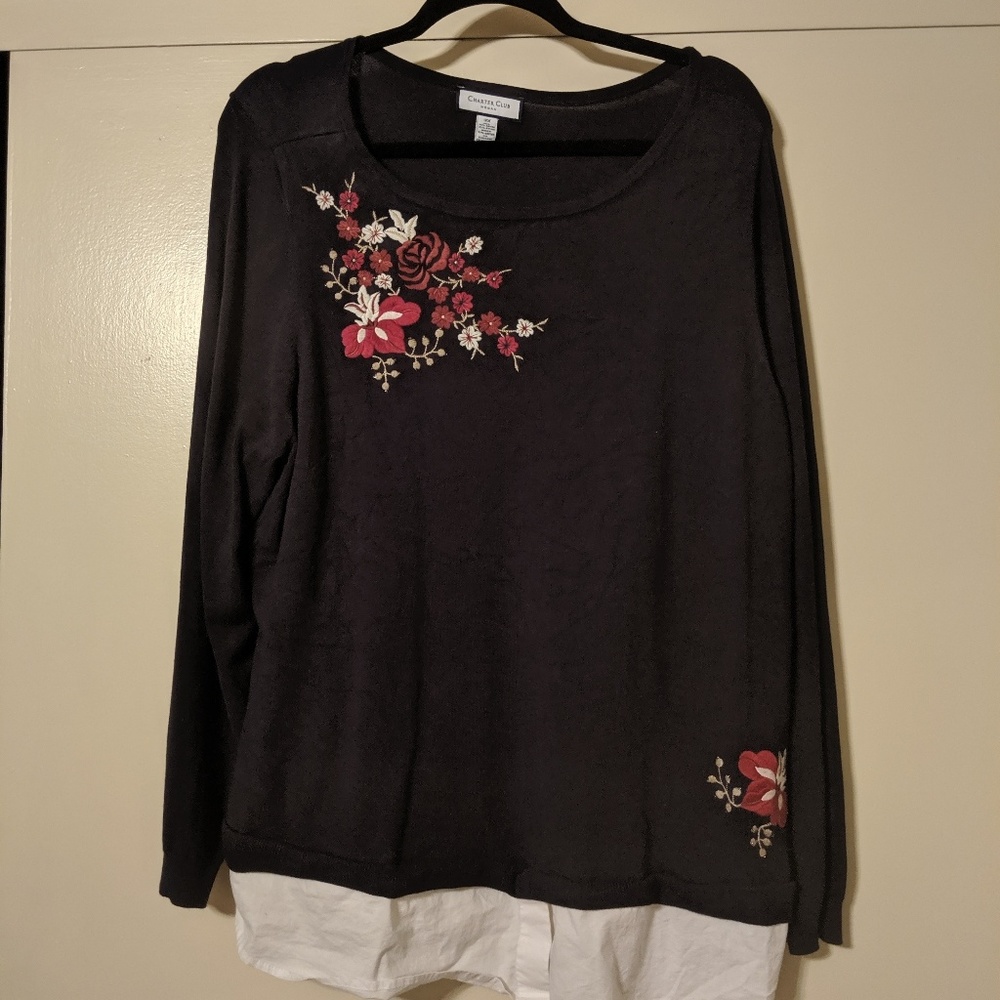 Plus size women's dress shirt